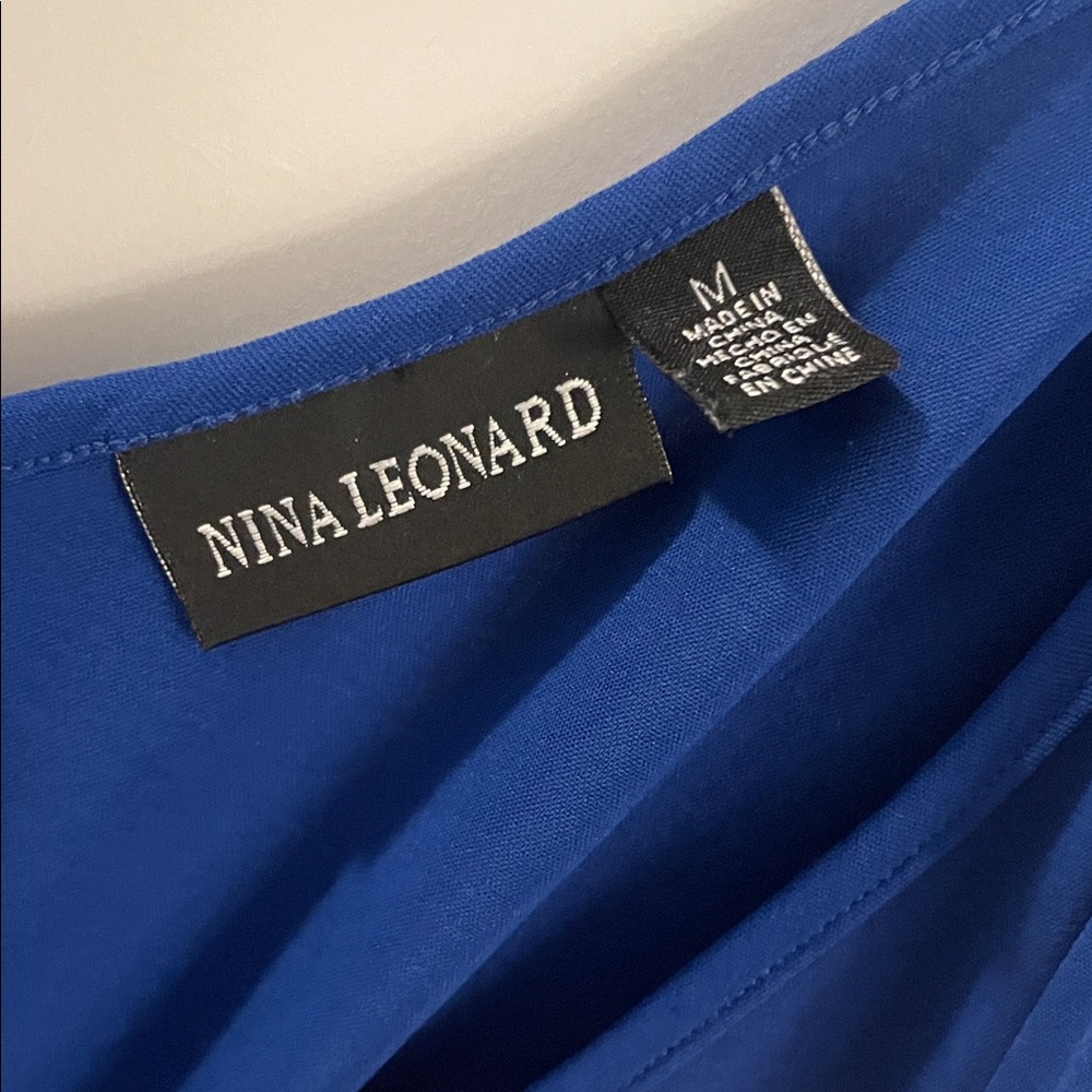 Nina Leonard Royal Blue Midi Dress - Picture 3 of 5